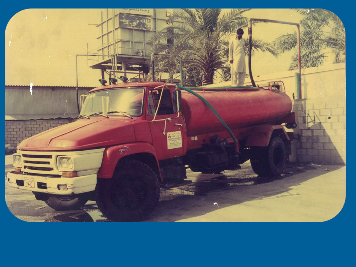 Historic Delmon water truck